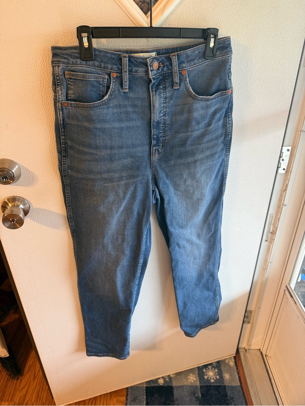 Madewell Curvy Stovepipe Jeans Women's 30 Medium Wash High Rise Straight Leg